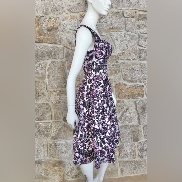 Gorgeous Vintage 1950s 50s Floral Bombshell Dress Full Skirt - Picture 12 of 16